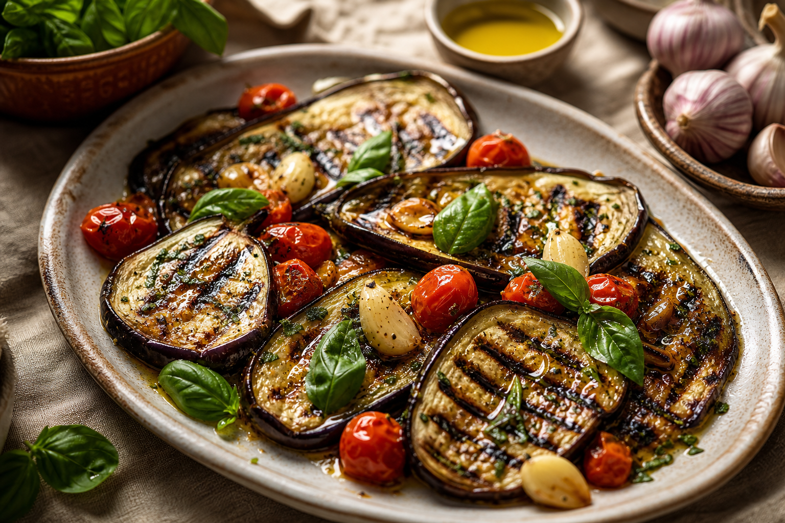 Aubergines à l’italienne au four : texture fondante
