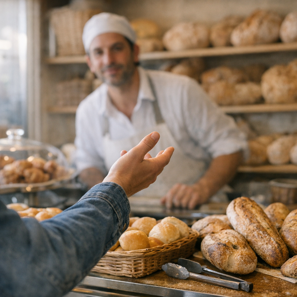 Comment demander simplement « Puis-je avoir du pain ? » en italien dans une vraie boulangerie