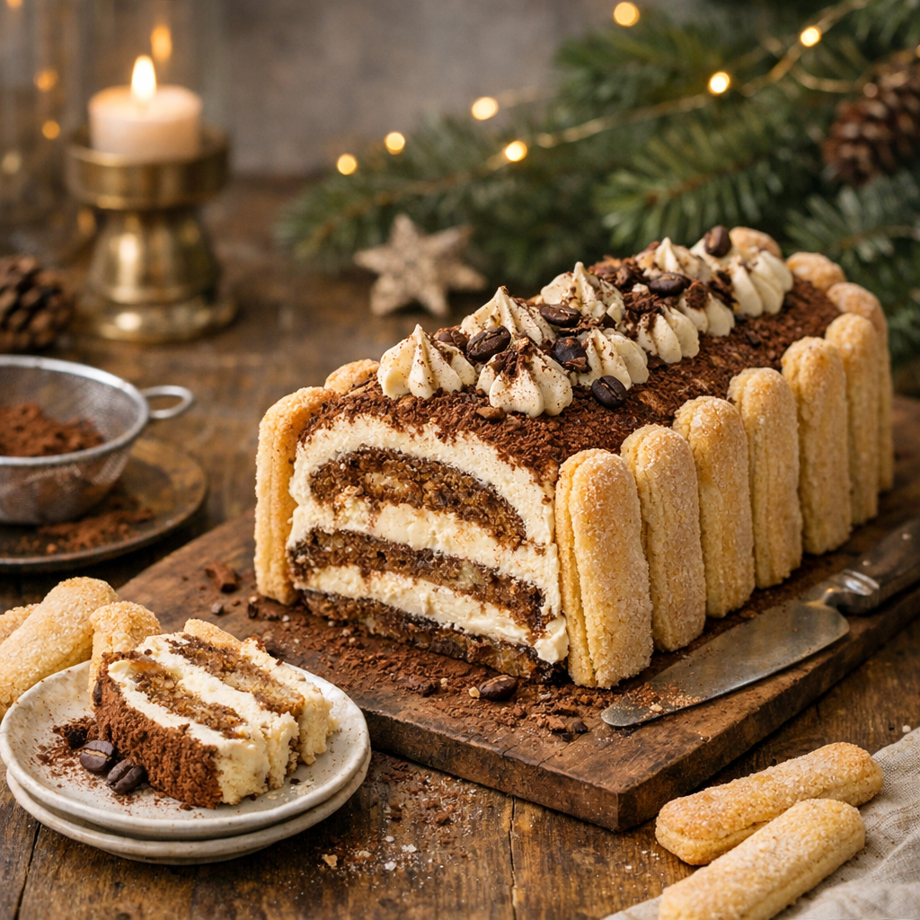Comment faire une bûche de Noël façon tiramisu sans sacrifier la tenue