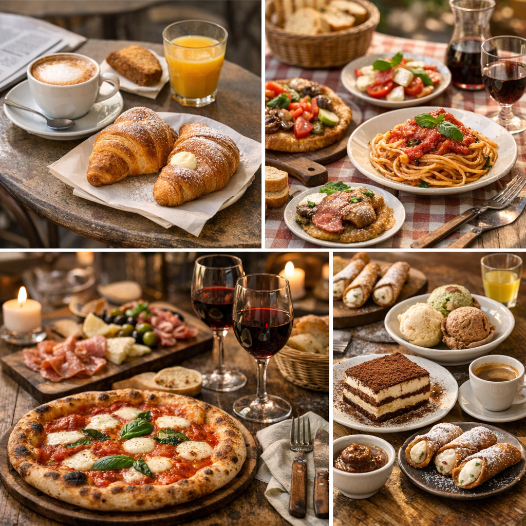 Les spécialités typiques de la cuisine italienne : ce qu’on sert vraiment selon le moment du repas