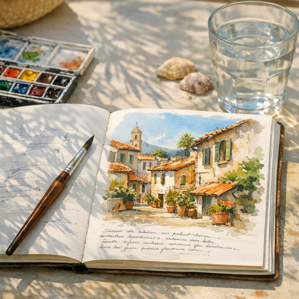 Carnet d’aquarelle débutant : méthode simple