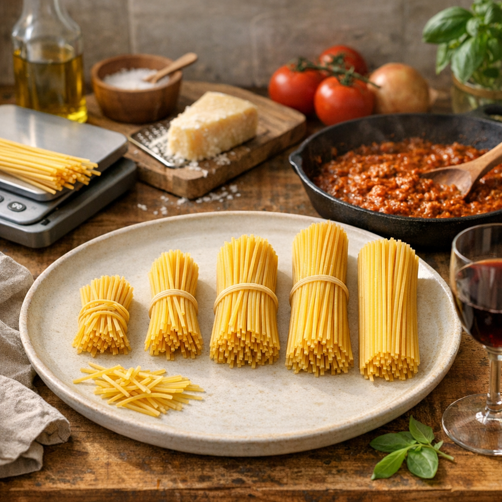 Combien de spaghetti par personne pour une bolognaise