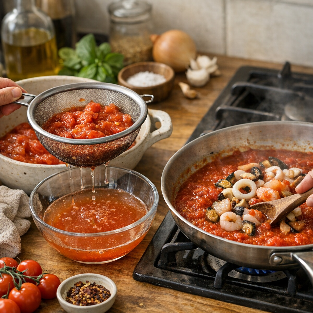 Préparation : la bonne méthode pour éviter une sauce tomate aqueuse