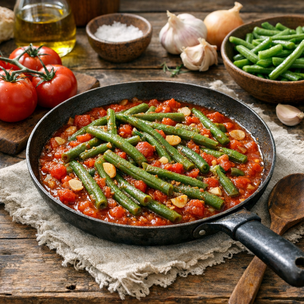 Haricots verts à la sauce tomate : méthode savoureuse