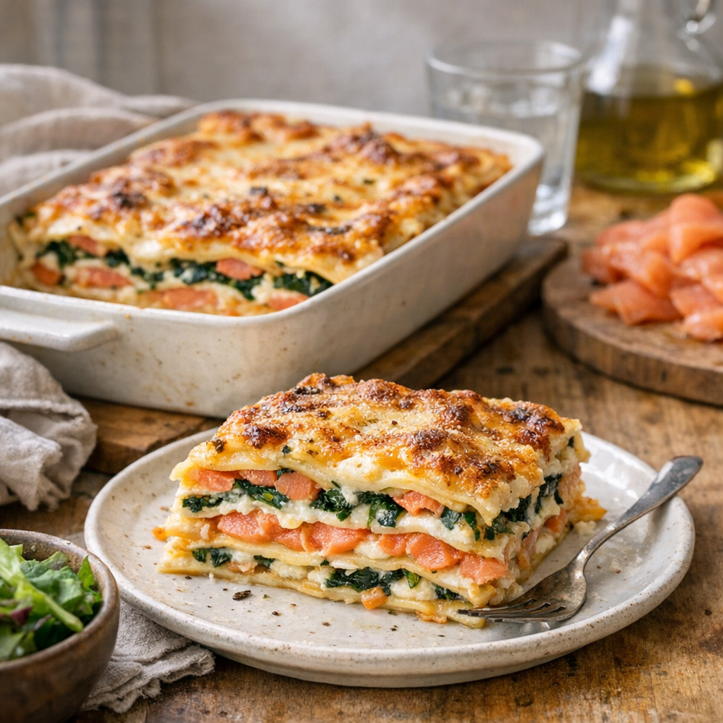 La vraie méthode pour des lasagnes au saumon fumé plus nettes et meilleures le lendemain