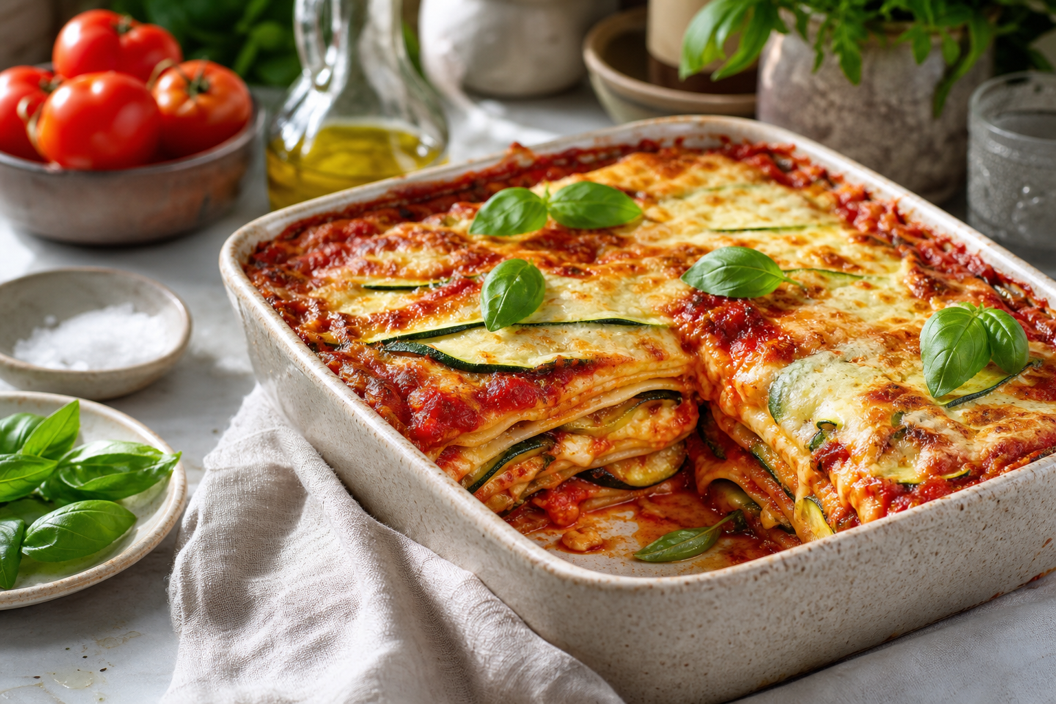 Lasagnes végétariennes d’été : la méthode anti-eau
