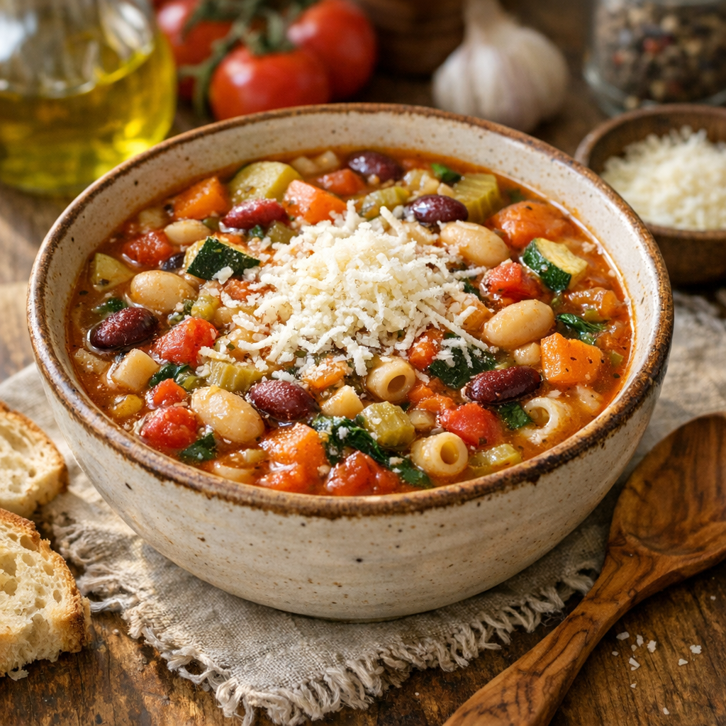 Minestrone italienne : la Recette épaisse qui tient