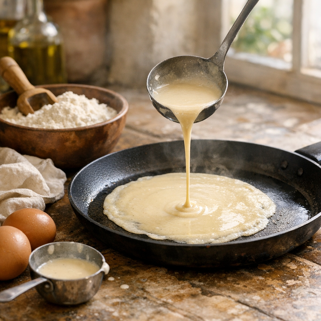 Pâte à crêpe classique : recette, ratios et cuisson