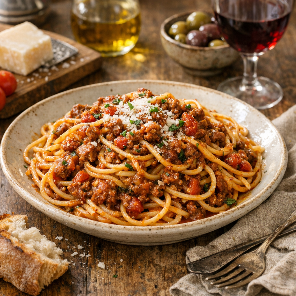 Pâtes Bolognaise maison : la bonne Recette et les bons