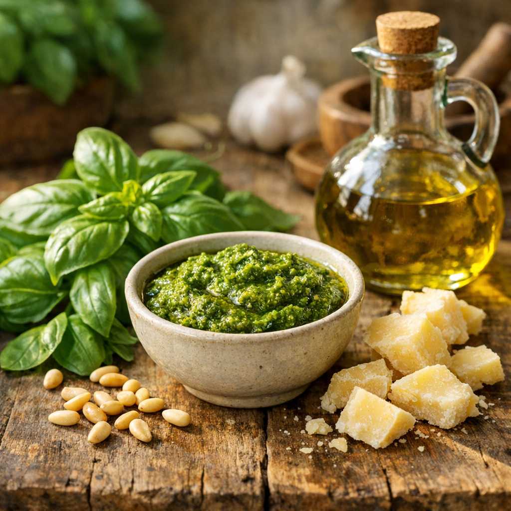 Pesto maison basilic : proportions, variantes, conservation