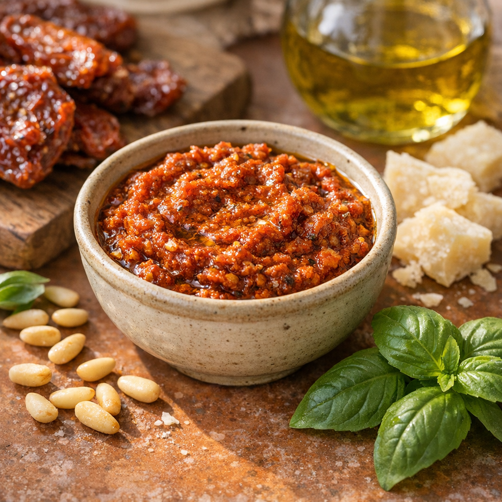 Pesto rouge Recette : l’équilibre parfait maison