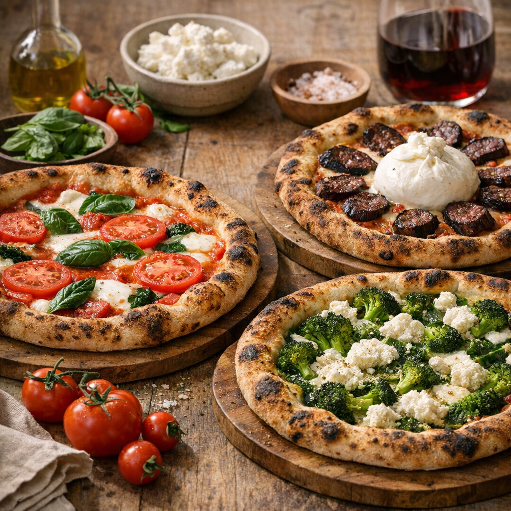 Tomate, bianca brocciu-brousse ou burrata : quelle famille de pizza choisir ?