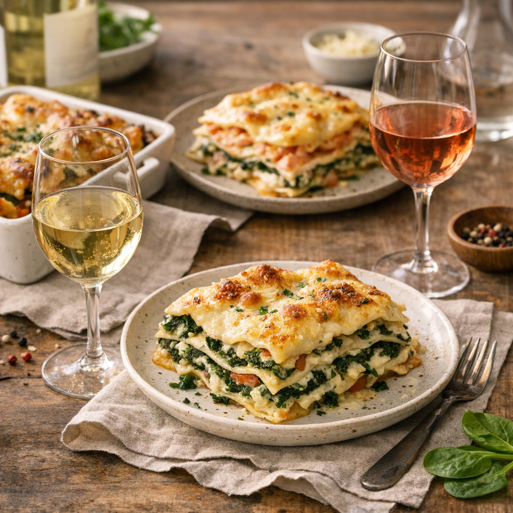 Quel vin avec des lasagnes au saumon, aux légumes ou aux épinards ?