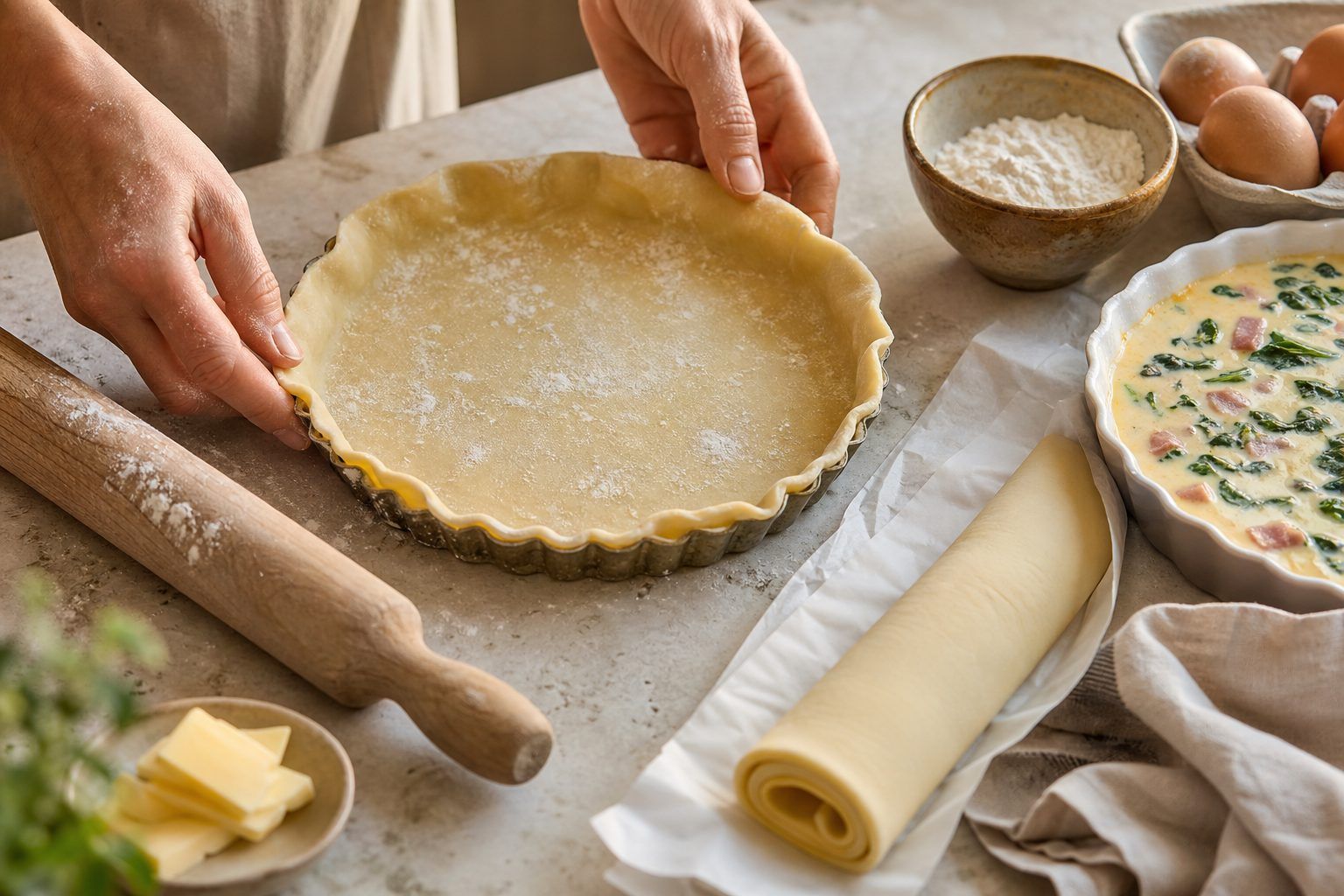Comment choisir une pâte à quiche du commerce ou la faire maison