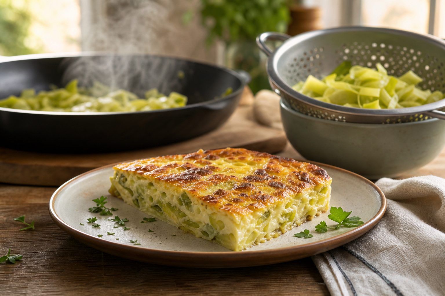 Comment éviter une quiche aux poireaux sans pâte trop humide
