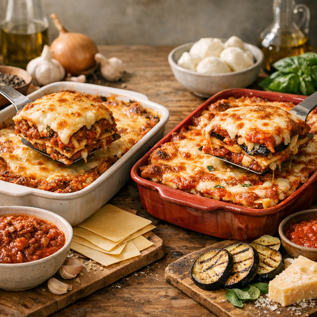 Recette de lasagne originale : choisir entre logique bolognaise et logique parmigiana
