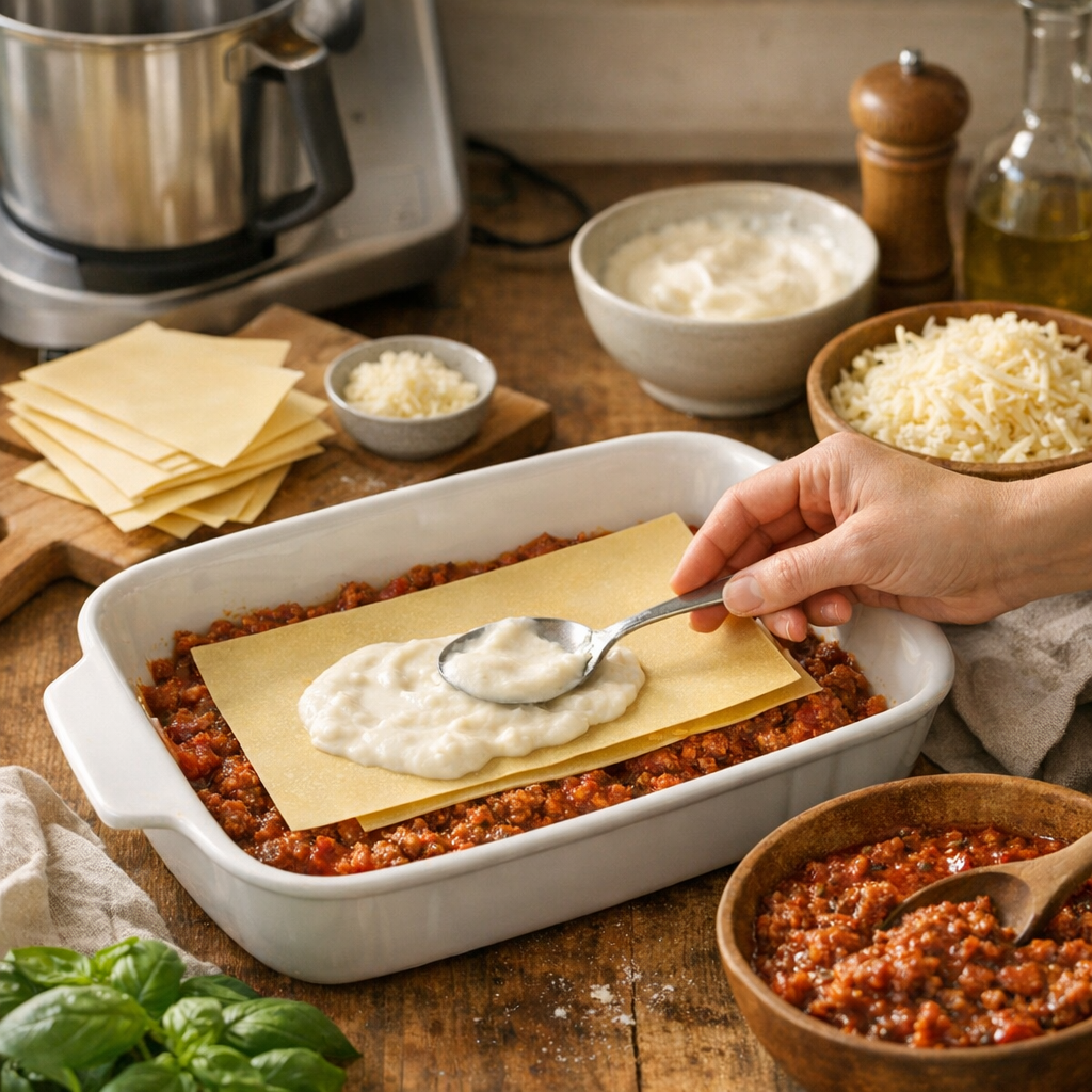 Le montage des lasagnes : quel ordre suivre pour éviter les couches sèches