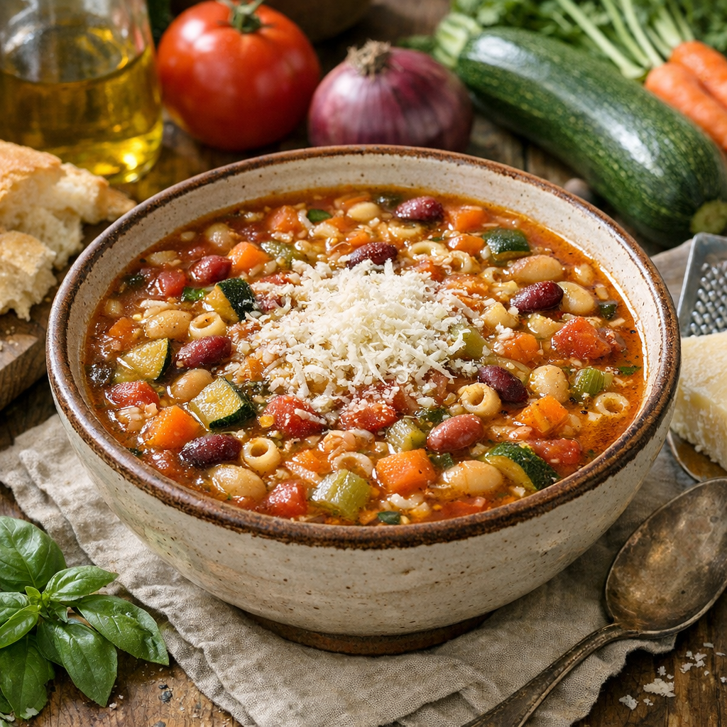 Recette du Minestrone italien : texture et astuces