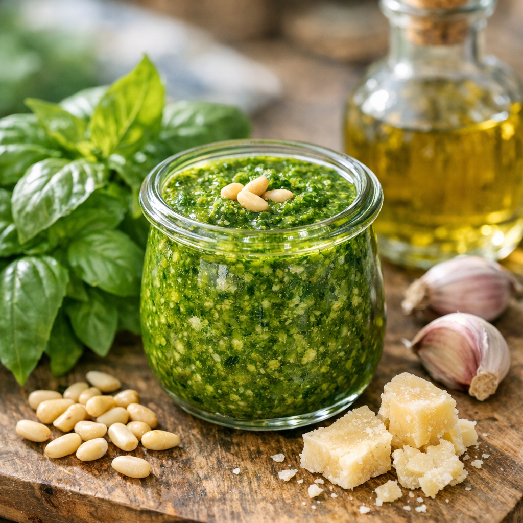 Recette du Pesto Italien : vraie base et conservation