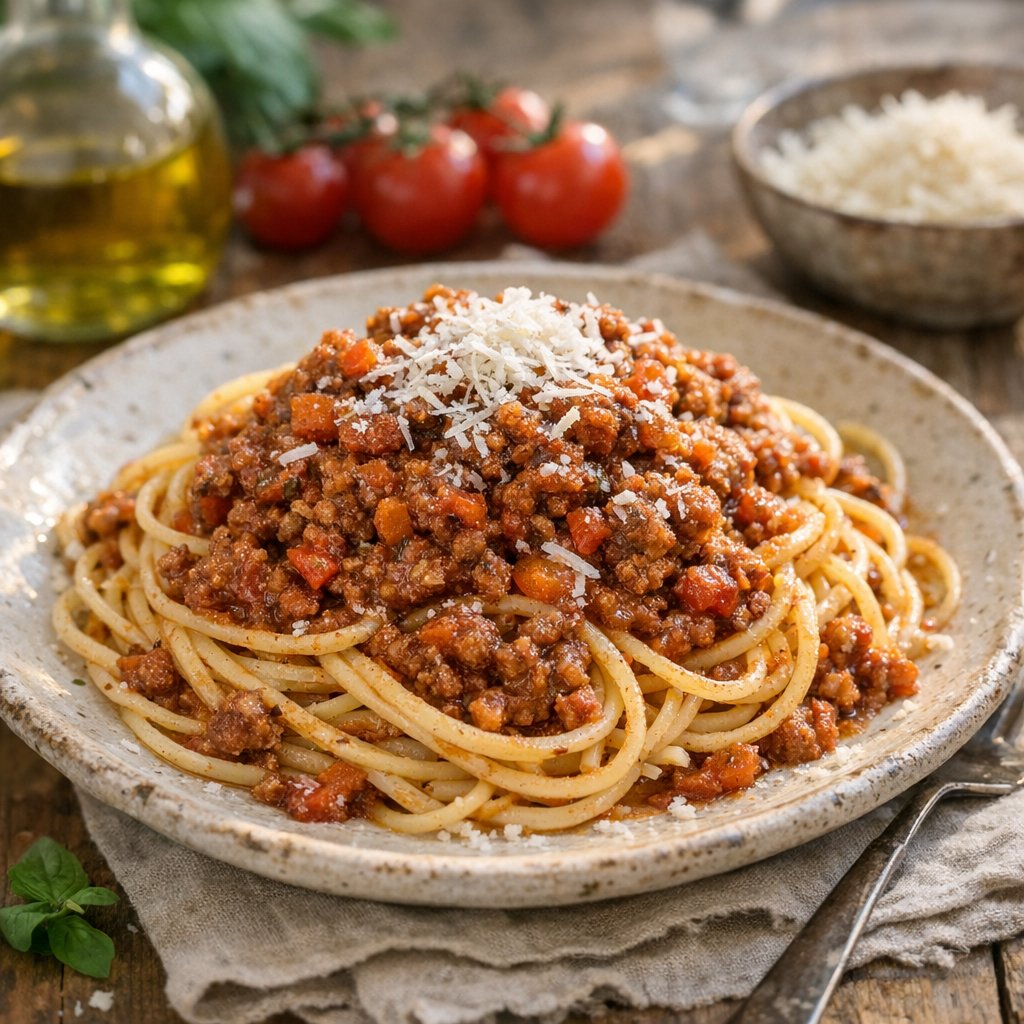 Spaghetti bolognaise à l’italienne : recette maison