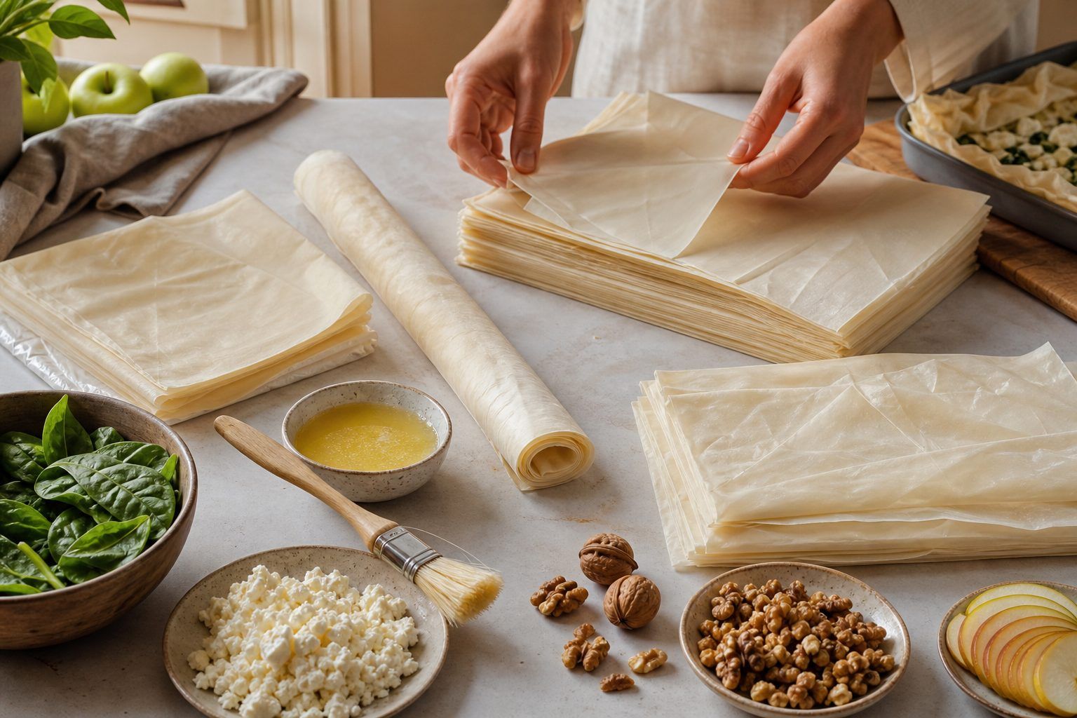 Quelle pâte filo acheter : formats et usages