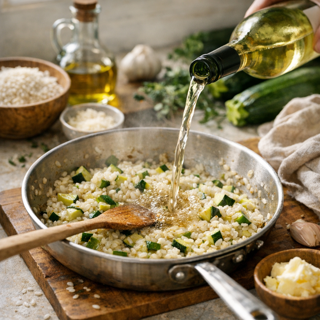 Pourquoi mettre du vin blanc dans le risotto ?