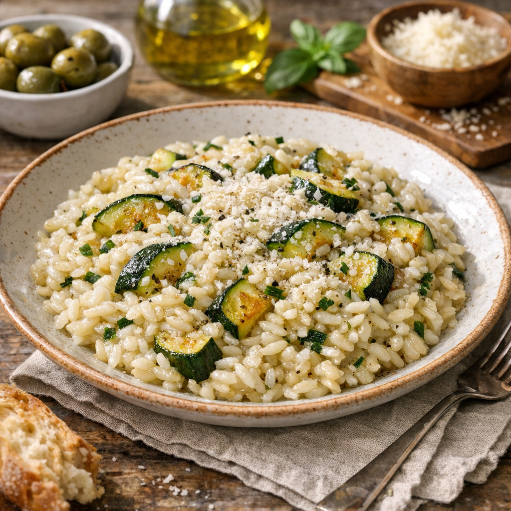 Risotto Courgettes : la méthode simple qui reste liée