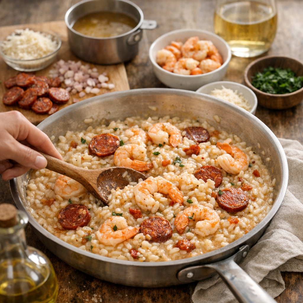 Recette : l’ordre des gestes pour un risotto crémeux sans excès de gras