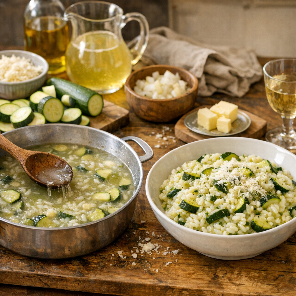 Préparation : comment éviter un risotto de courgette dilué