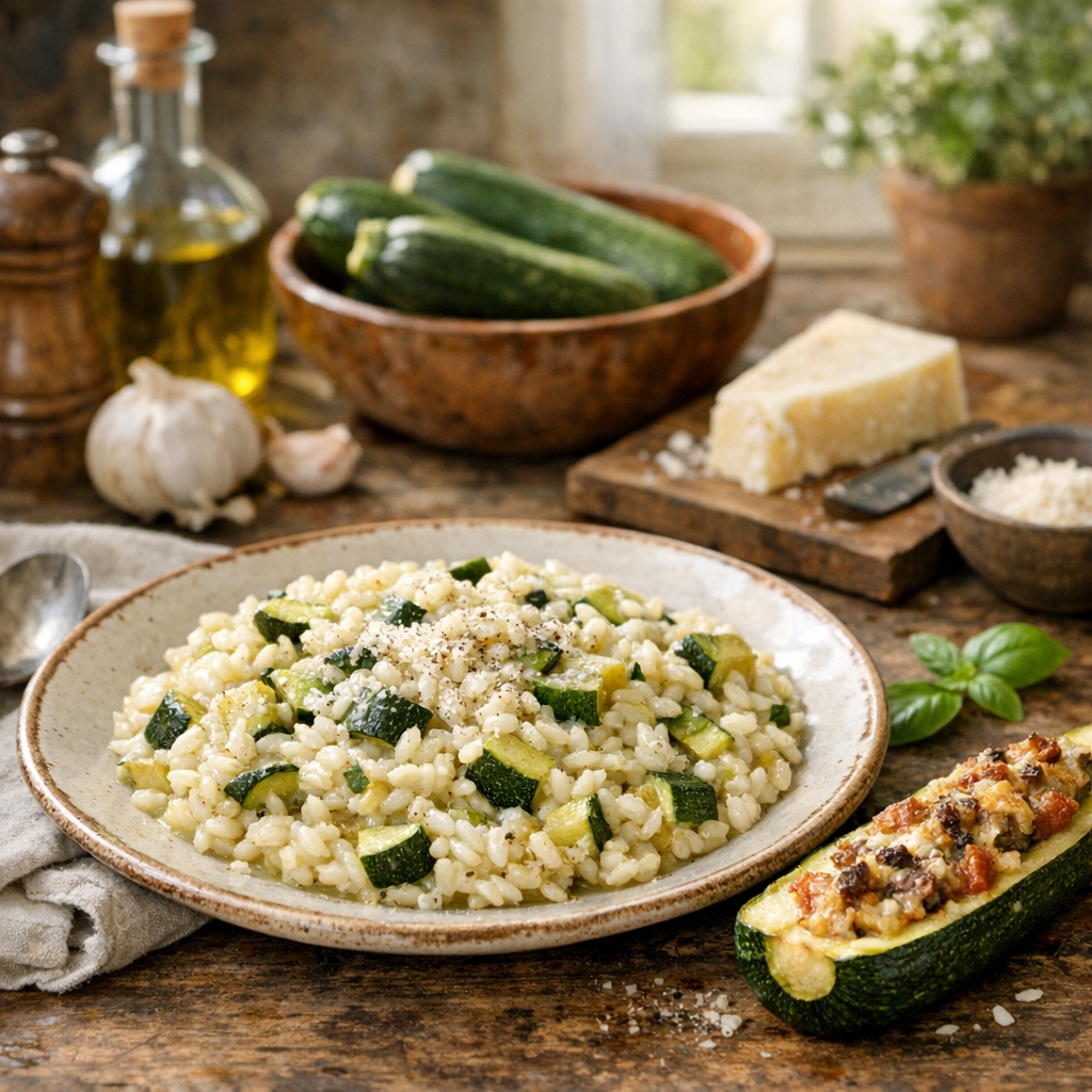 Risotto de courgette : la bonne texture, sans excès d’eau