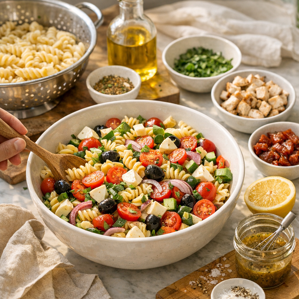 Comment faire une salade de pâtes froide sans la rendre pâteuse ni fade