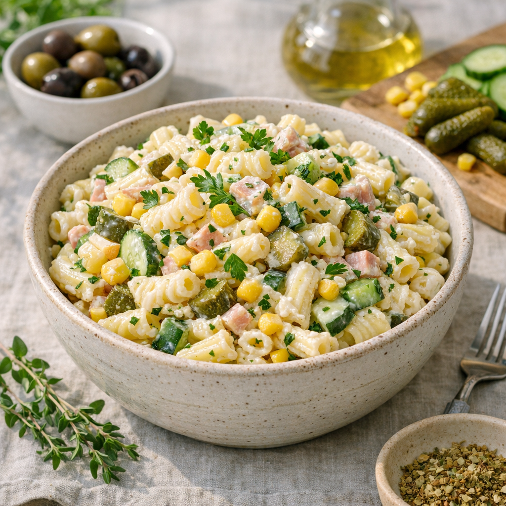 Salade de pâtes mayo : la bonne Recette équilibrée