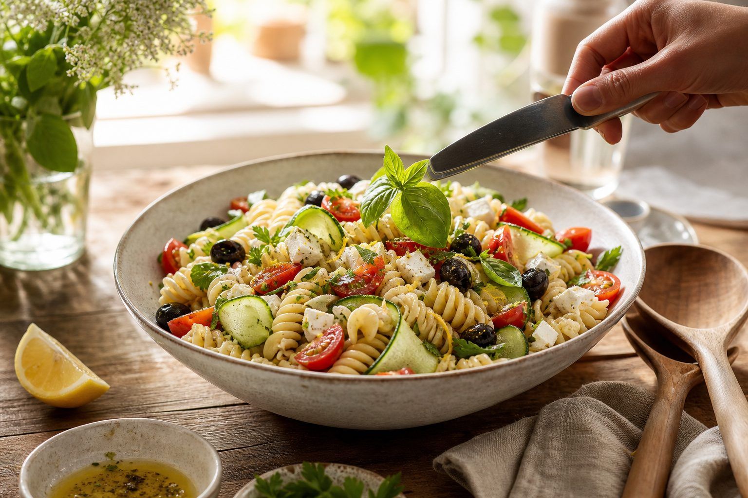 Salade de pâtes : les détails qui font la différence au moment de servir