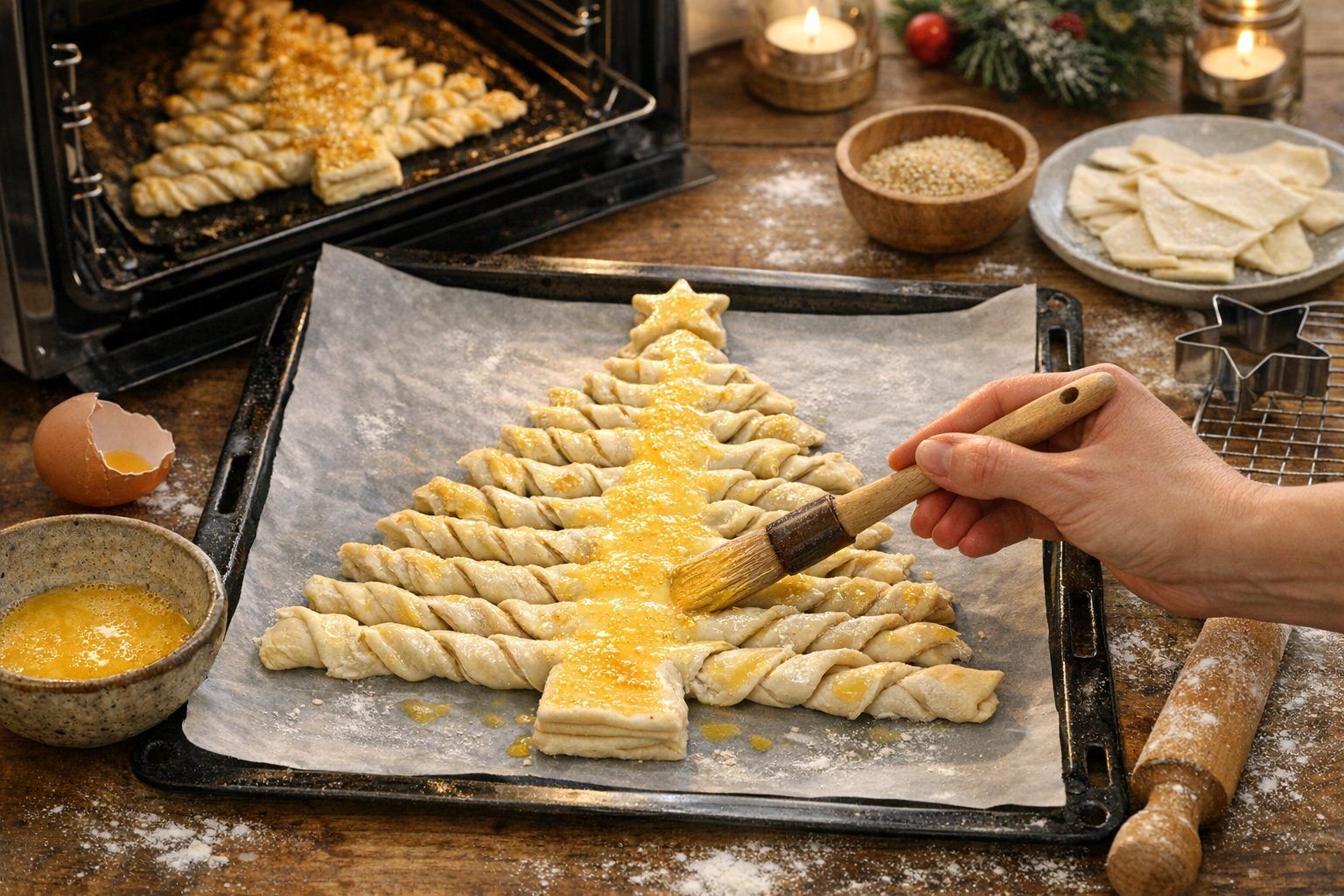 Feuilletés de Noël : cuisson, dorure et erreurs à éviter pour un sapin bien doré