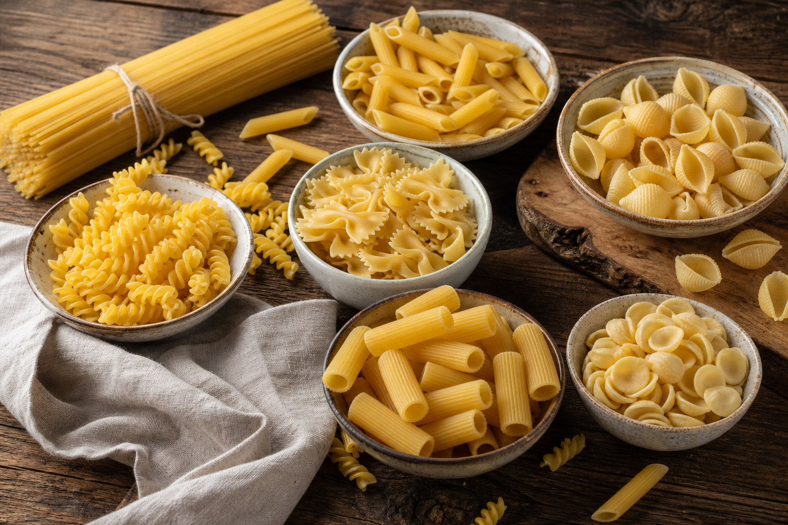 Les types de pâtes à choisir pour chaque recette