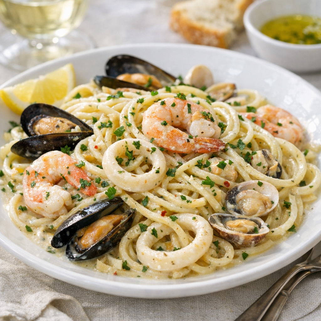 Spaghetti aux fruits de mer à la crème : nos repères