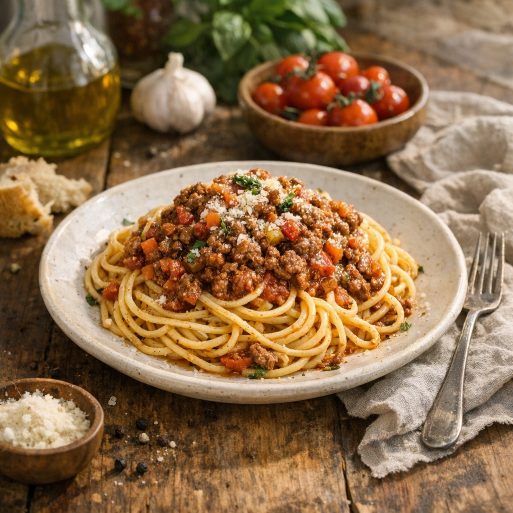 Spaghetti bolognaise maison : Recette facile et repères