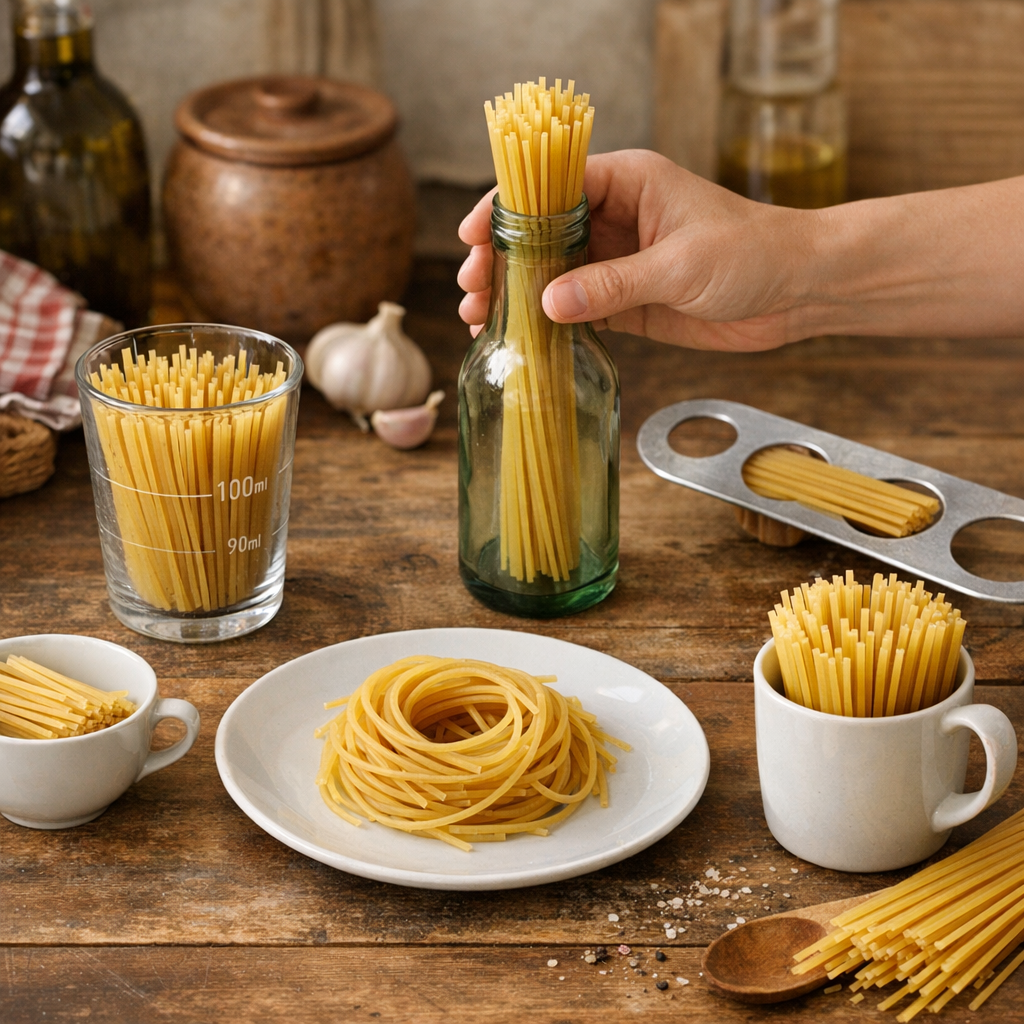 Comment mesurer 100 g de spaghetti ? Les méthodes utiles, et leurs limites sans balance