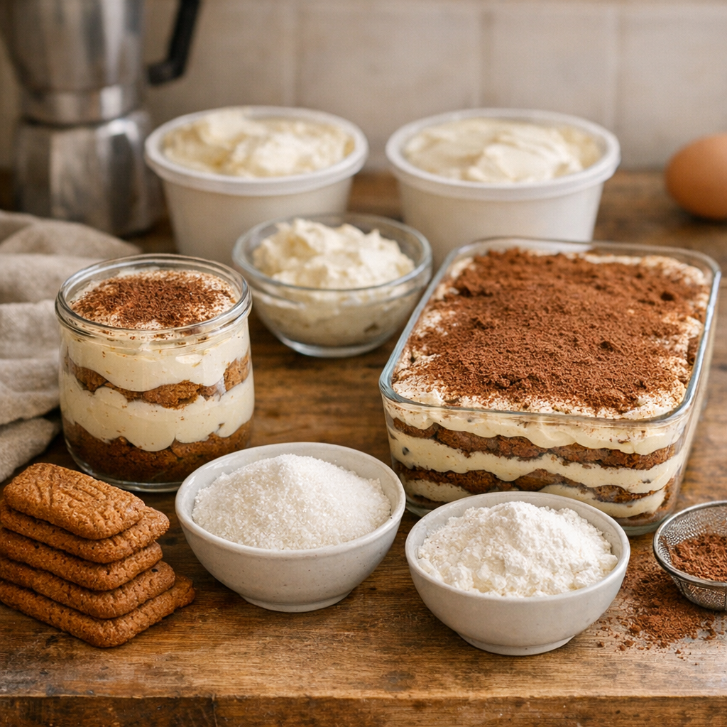 Pourquoi deux recettes avec 250 g de mascarpone n’utilisent-elles pas la même quantité de sucre et de biscuits ?