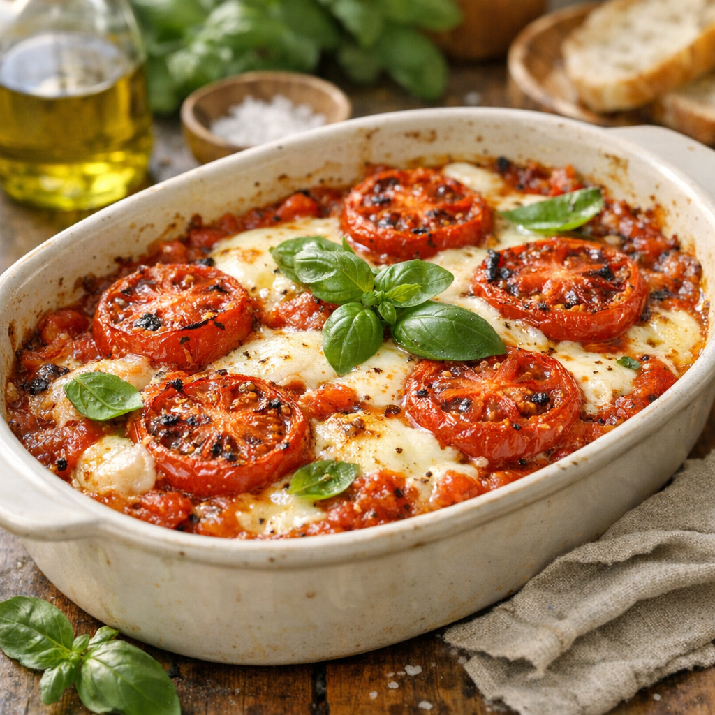 Tomates Mozzarella au four : l’astuce anti-eau