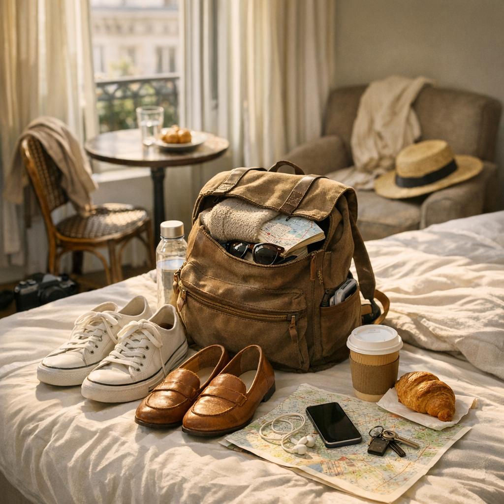 Préparer le sac, les chaussures et les pauses comme une petite logistique de confort